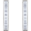14k White Gold 1/2 CTW Diamond Baguette Bar Earrings