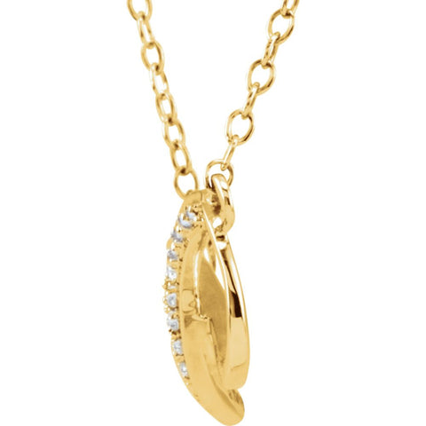 14k Yellow Gold .025 CTW Diamond 16-18" Necklace