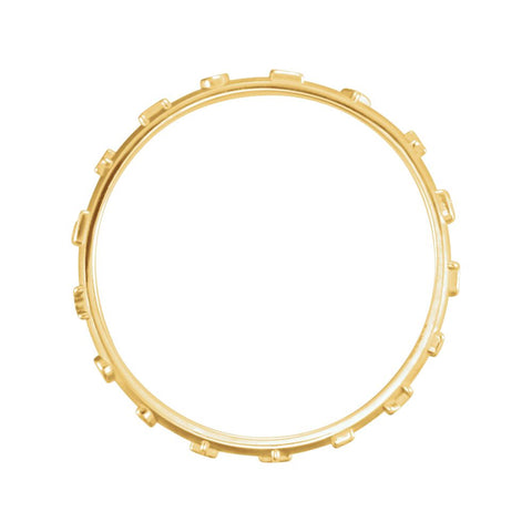 14k Yellow Gold Prayer Ring, Size 5