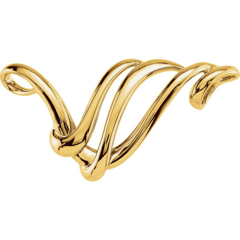 14k Yellow Gold 33x51mm Chain Slide