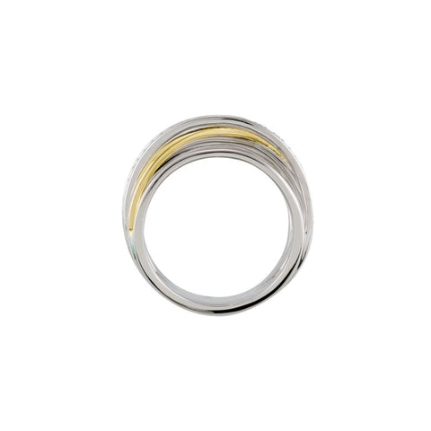 14K White & Yellow Gold 1/2 CTW Diamond Ring Size 7