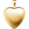 14K Yellow Gold-Plated Sterling Silver Heart Locket with Cross