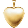 14K Yellow Gold-Plated Sterling Silver Heart Locket with Cross