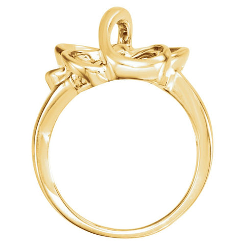14k Yellow Gold Metal Fashion Ring , Size 6
