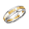 14K Two-Tone Gold 6mm Design Band Size 8.5