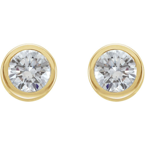 14k Yellow Gold 1/2 CTW Diamond Earrings