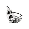 Sterling Silver 14.25x12.75mm Whale Bead