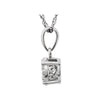 14k White Gold 1/3 CTW Diamond Cluster 18" Necklace