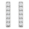 14k White Gold 1/10 CTW Diamond Vertical Bar Earrings