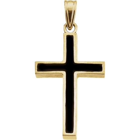 14k Yellow Gold Cross Pendant