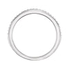 14k White Gold 1/8 CTW Diamond Band, Size 7