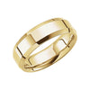 6 mm Comfort-Fit Beveled Edge Wedding Band Ring (Size 9 )