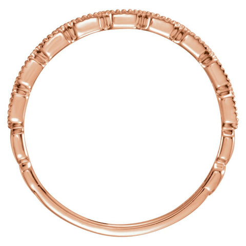 14k Rose Gold .08 CTW Diamond Ring Size 7