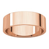 14k Rose Gold 6mm Flat Band, Size 9.5