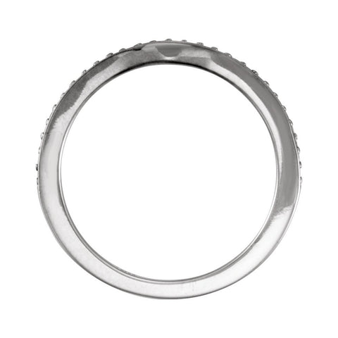 14k White Gold 1/6 CTW Diamond Band, Size 7