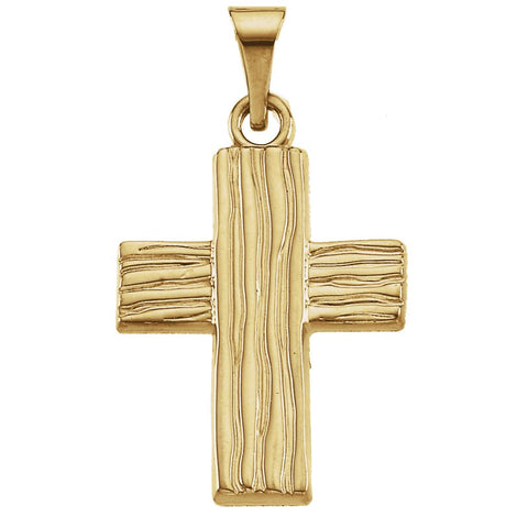 14k Yellow Gold 18x14.5mm The Rugged Cross® Pendant