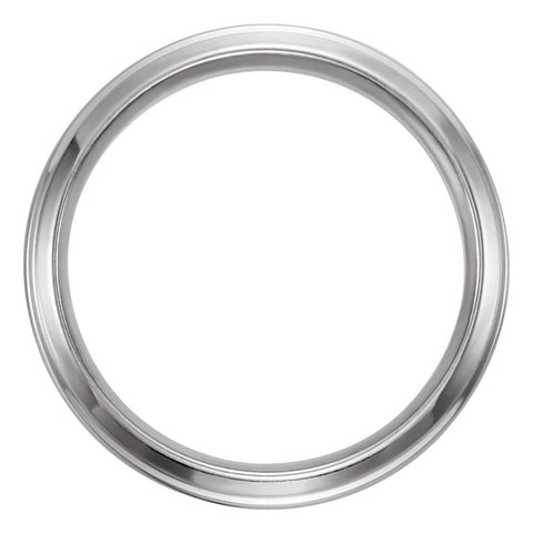 Platinum 6mm Grooved Band Size 11