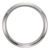 Platinum 6mm Grooved Band Size 11