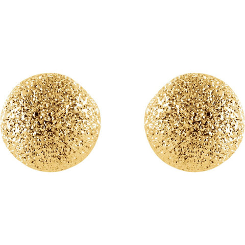 14k Yellow Gold Stardust Ball Earrings