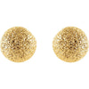 14k Yellow Gold Stardust Ball Earrings
