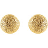 14k Yellow Gold Stardust Ball Earrings