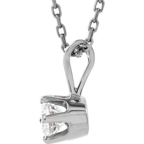 14k White Gold Diamond Necklace