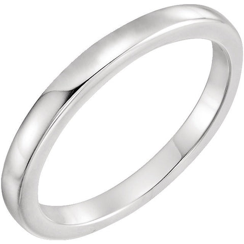 14k White Gold Solstice Solitaire® Tapered Bombé Band, Size 6