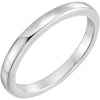 0.25-0.33 ct. Tapered Bombe Solstice Wedding Band Ring in 14k White Gold ( Size 6 )