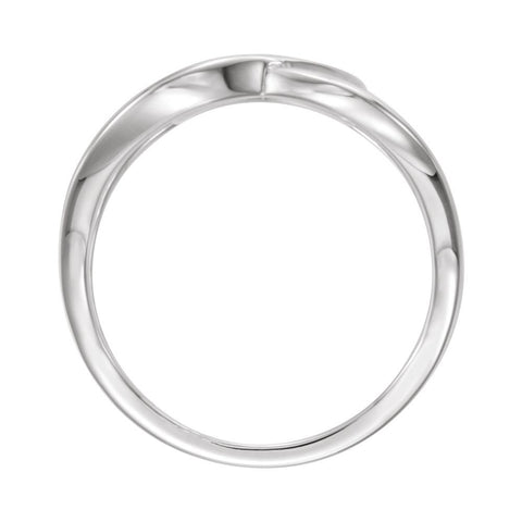 14k White Gold Freeform Ring , Size 7