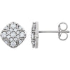 14k White Gold 3/8 ctw. Diamond Earrings