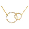14K Yellow Gold 1/3 CTW Diamond Circle 18-Inch Necklace