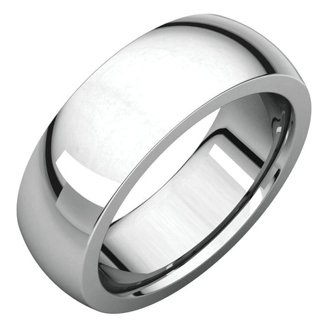 14k White Gold 7mm Heavy Comfort Fit Band, Size 9