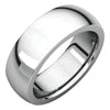 14k White Gold 7mm Heavy Comfort-Fit Band, Size 9