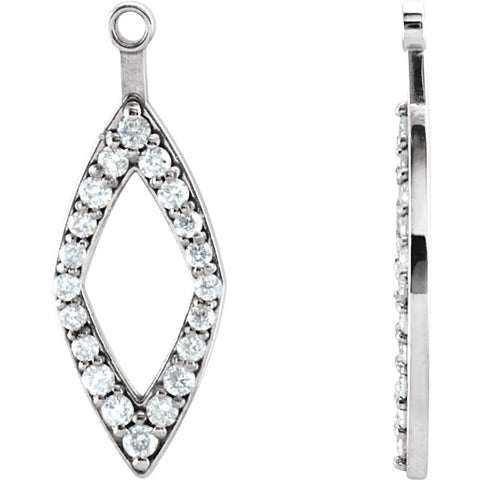 14k Rose Gold 1/4 CTW Diamond Earring Jackets