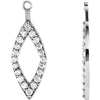1/4 CTW Diamond Earring Jackets in 14K Rose Gold
