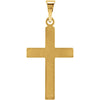 14k Yellow Gold 18x12mm Cross Pendant with Design