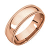 6mm Comfort Fit Double Milgrain Band in 14K Rose Gold (Size 7)