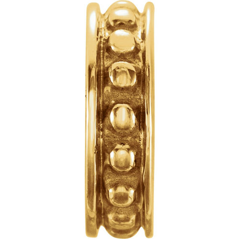 14k Yellow Gold 9mm Roundel Spacer