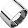 12.00 mm Flat Band in 14K White Gold ( Size 9.5 )