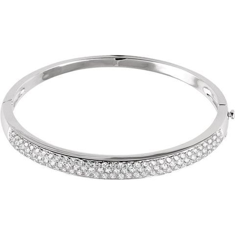14k White Gold 3 CTW Diamond Pavé Bracelet