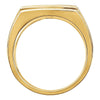 14k Yellow Gold Men's Signet Ring, Size 10