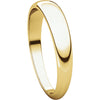 14k Yellow Gold 4mm Half Round Tapered Band, Size 8