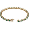 14k Yellow Gold Emerald & 2 1/3 CTW Diamond Bracelet