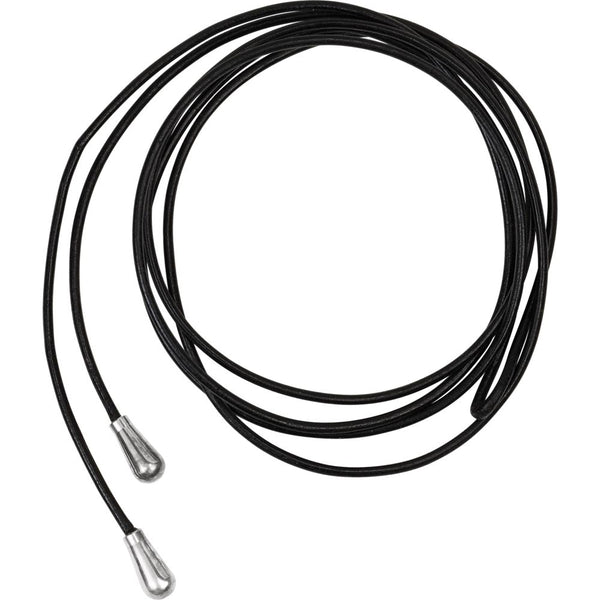 Sterling Silver Kera® 1.5 mm Black Leather Lariat Cord
