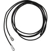 Elegant and Stylish 40.00 inch Kera Black Leather Cord Lariat Necklace in Sterling Silver , 100% Satisfaction Guaranteed.