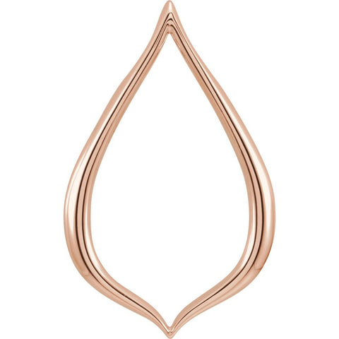 14k Rose Gold Freeform Pendant