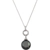 14k White Gold Circle Pendant for Pearl