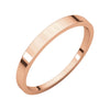 02.50 mm Flat Tapered Band in 14K Rose Gold ( Size 6 )