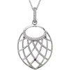 14K White Gold 0 8mm Diamond 18-Inch Necklace