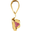 14k Yellow Gold October CZ Birthstone Pendant